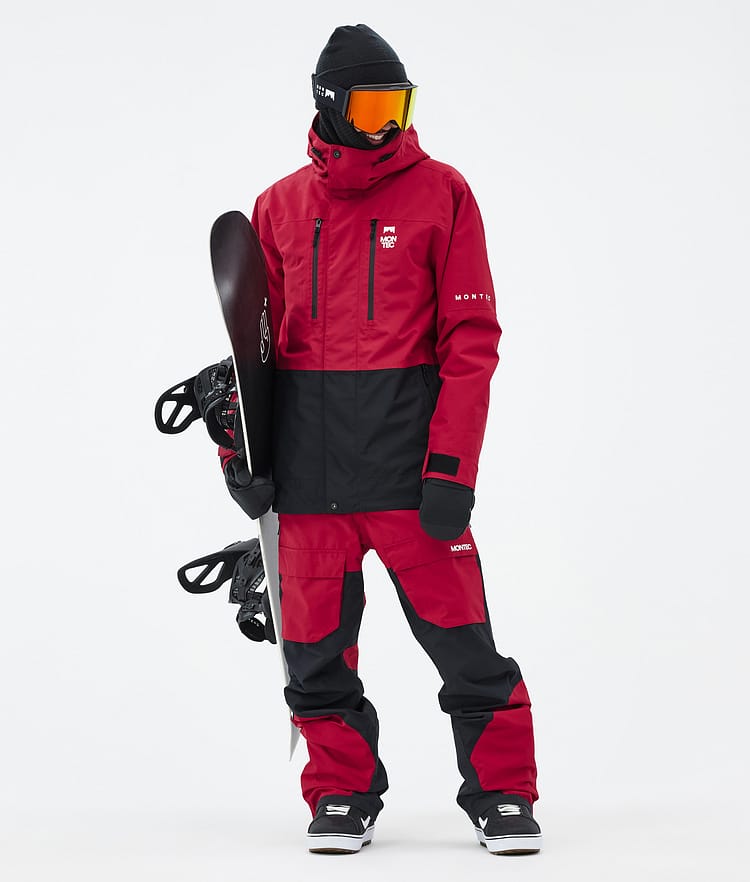 Montec Fawk Snowboard jas Heren Deep Red/Black, Afbeelding 3 van 10