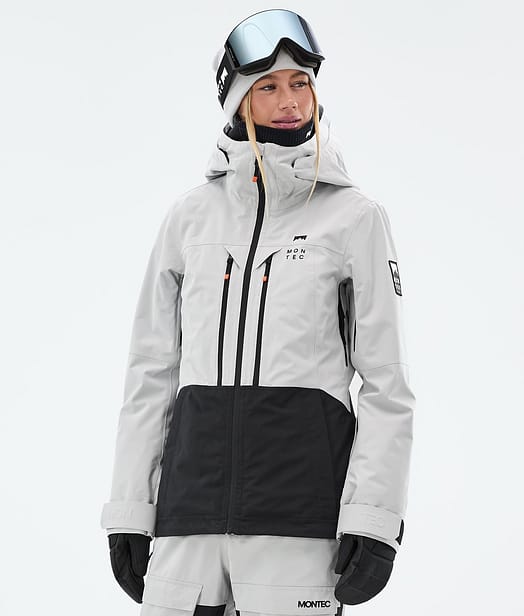 Montec Moss W Kurtka Snowboardowa Kobiety Light Grey/Black