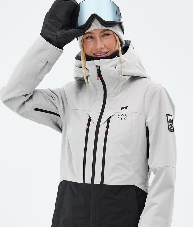 Montec Moss W Giacca Snowboard Donna Light Grey/Black, Immagine 2 di 10