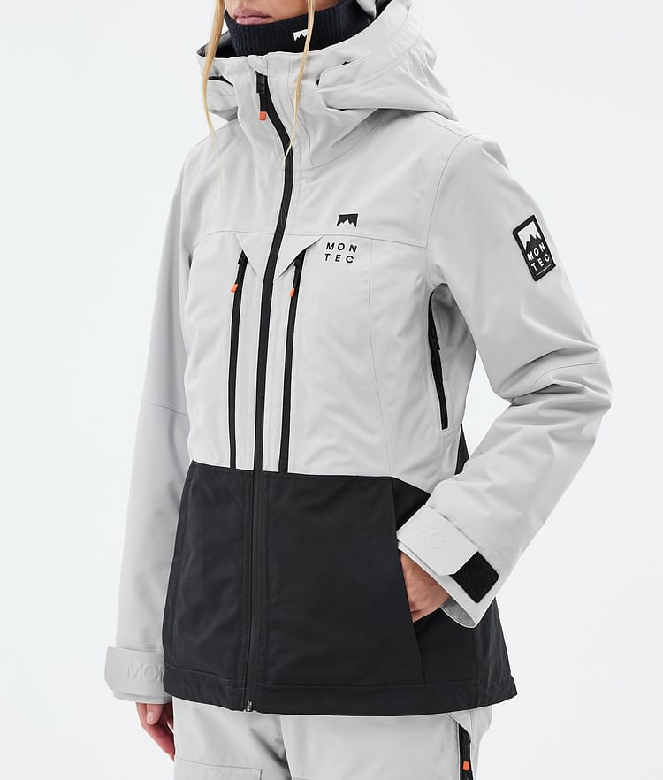 Montec Moss W Giacca Snowboard Donna Light Grey/Black, Immagine 8 di 10