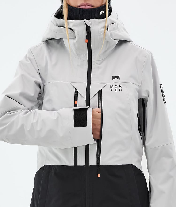 Montec Moss W Giacca Snowboard Donna Light Grey/Black, Immagine 9 di 10