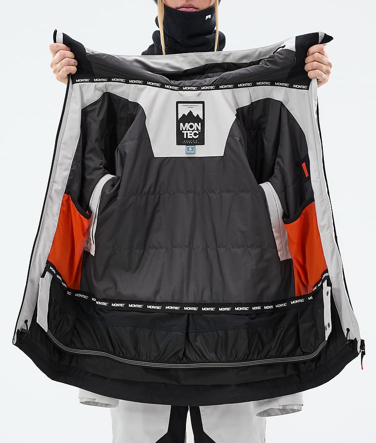 Montec Moss W Giacca Snowboard Donna Light Grey/Black, Immagine 10 di 10