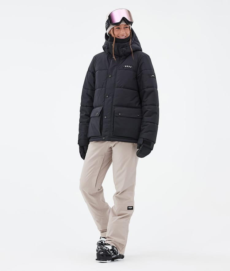 Dope Puffer W Full Zip 24 Ski jas Dames Black, Afbeelding 2 van 9