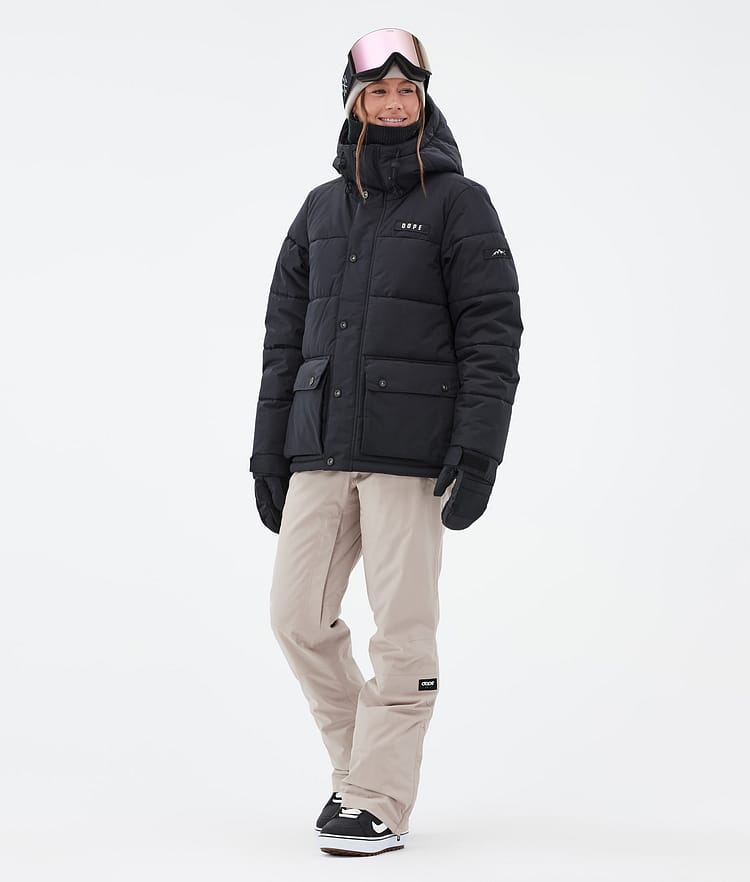 Dope Puffer W Full Zip 24 Snowboard jas Dames Black, Afbeelding 2 van 9