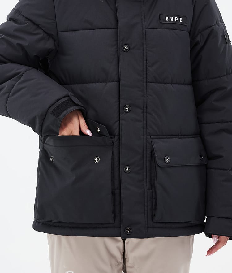 Dope Puffer W Full Zip 24 Snowboard jas Dames Black, Afbeelding 8 van 9