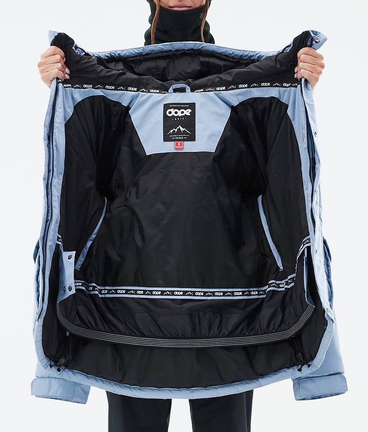 Dope Puffer W Full Zip 24 Snowboard jas Dames Light Blue, Afbeelding 9 van 9