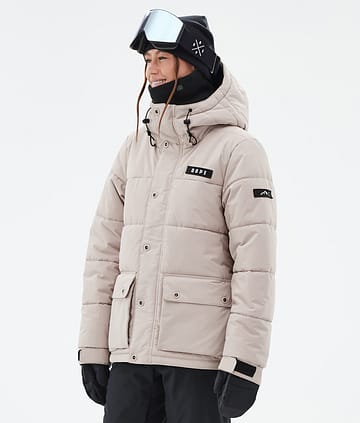 Dope Puffer W Full Zip 24 Kurtka Snowboardowa Kobiety Sand