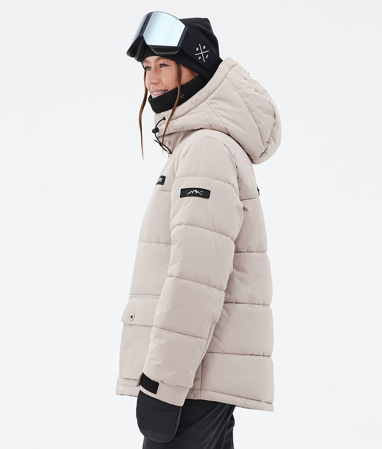 Dope Puffer W Full Zip 24 Snowboard jas Dames Sand, Afbeelding 5 van 9