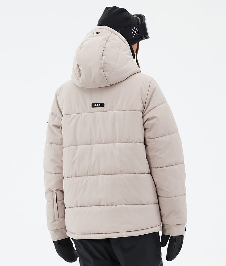 Dope Puffer W Full Zip 24 Snowboard jas Dames Sand, Afbeelding 6 van 9