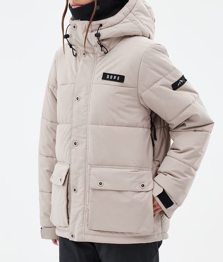 Dope Puffer W Full Zip 24 Snowboard jas Dames Sand, Afbeelding 7 van 9