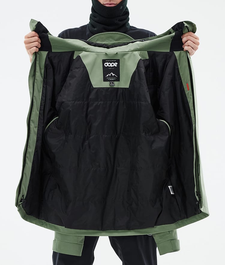 Dope Blizzard Full Zip 24 Snowboard jas Heren Moss Green, Afbeelding 9 van 9