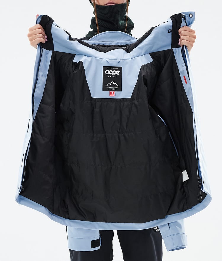 Dope Blizzard W Full Zip 24 Snowboard jas Dames Light Blue, Afbeelding 9 van 9