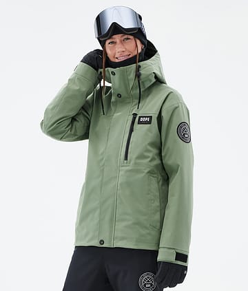 Dope Blizzard W Full Zip 24 Kurtka Snowboardowa Kobiety Moss Green