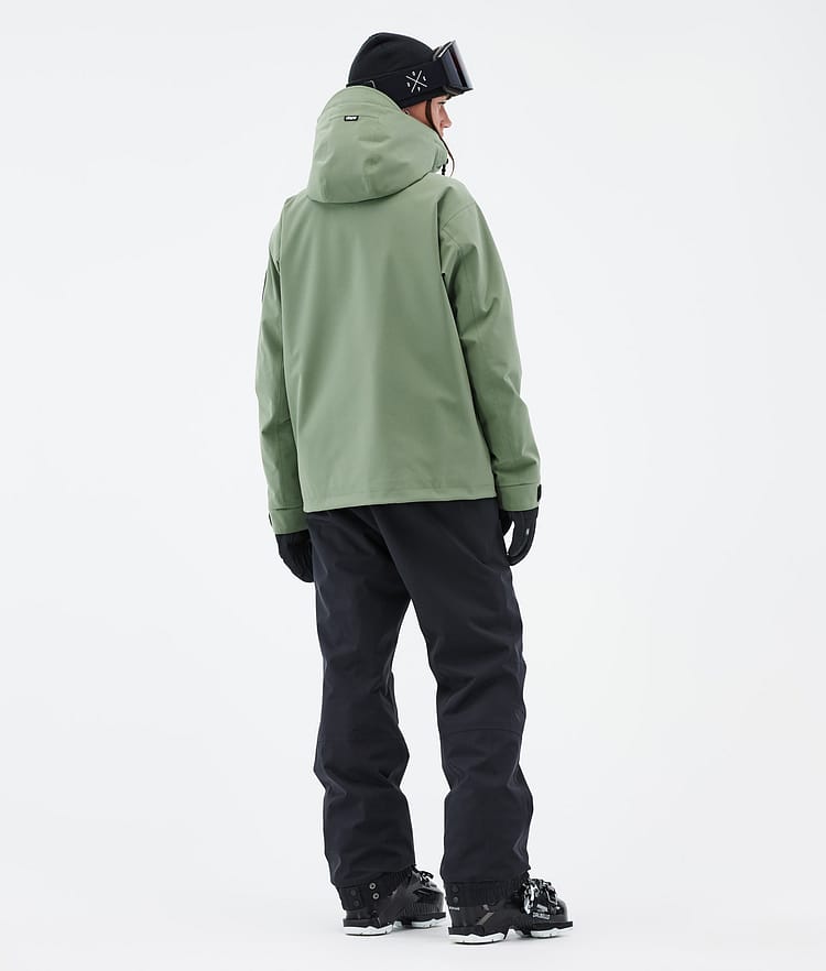 Dope Blizzard W Full Zip 24 Ski jas Dames Moss Green, Afbeelding 4 van 9