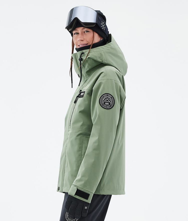 Dope Blizzard W Full Zip 24 Snowboard jas Dames Moss Green, Afbeelding 5 van 9