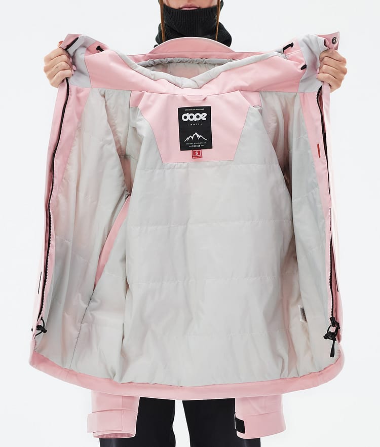 Dope Blizzard W Full Zip 24 Snowboard jas Dames Soft Pink, Afbeelding 9 van 9