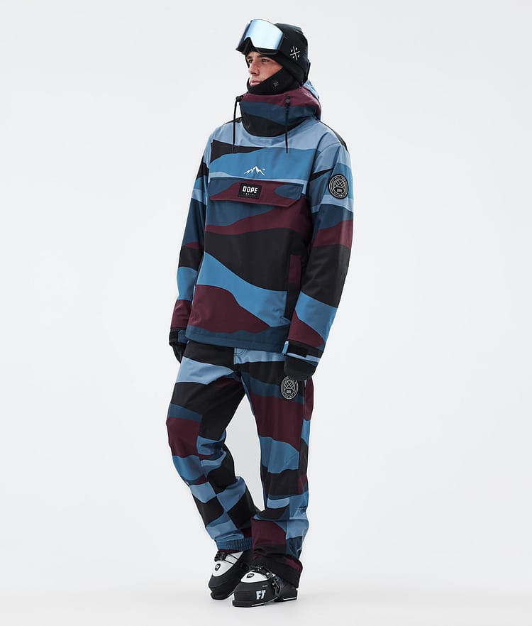 Dope Blizzard 2024 Skibroek Heren Shards Burgundy Blue, Afbeelding 2 van 5