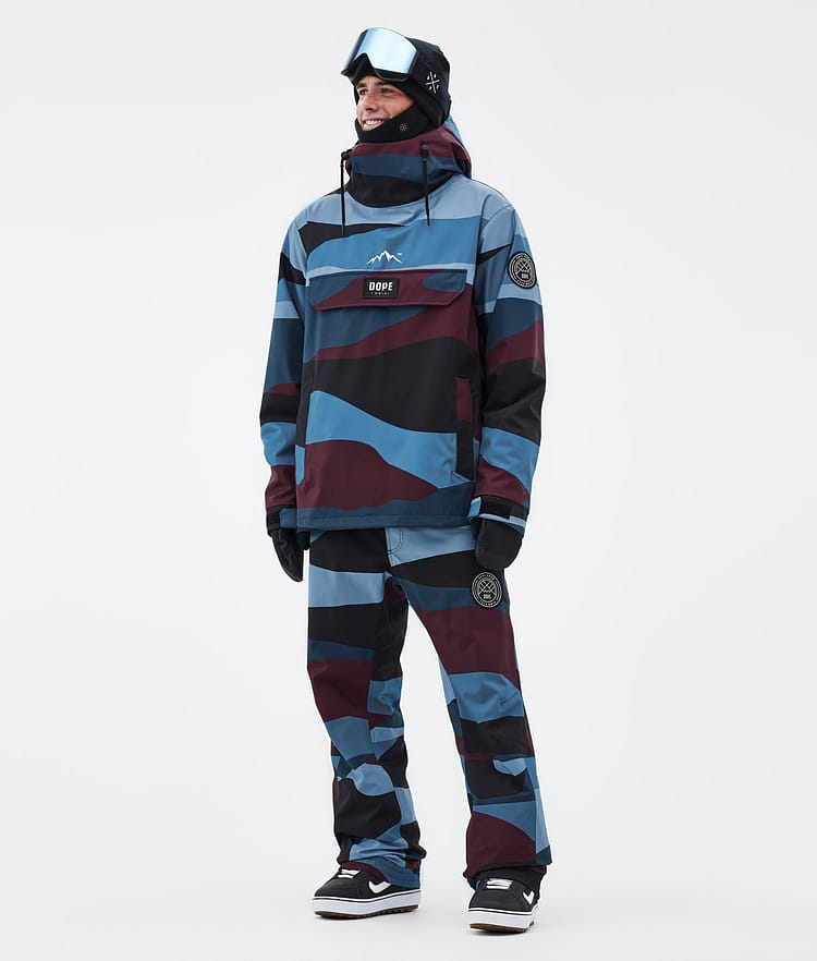Dope Blizzard 2024 Snowboard Broek Heren Shards Burgundy Blue, Afbeelding 2 van 5