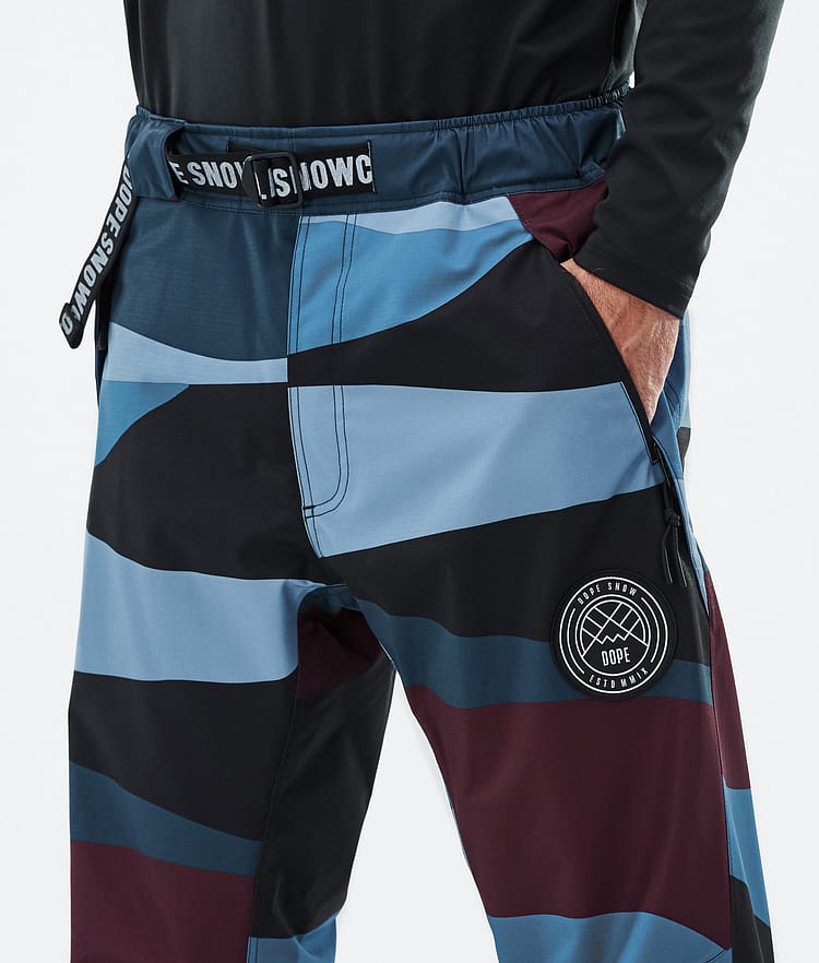 Dope Blizzard 2024 Snowboard Broek Heren Shards Burgundy Blue, Afbeelding 5 van 5