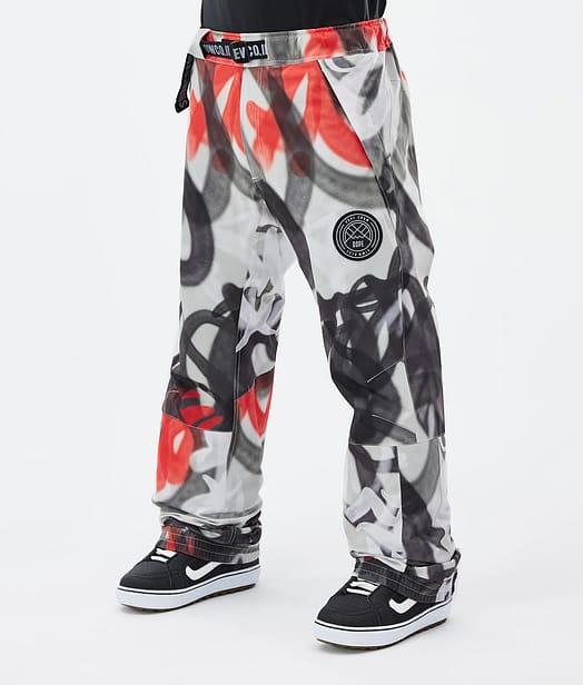 Dope Blizzard 2024 Snowboard Pants Men Spray Black Red
