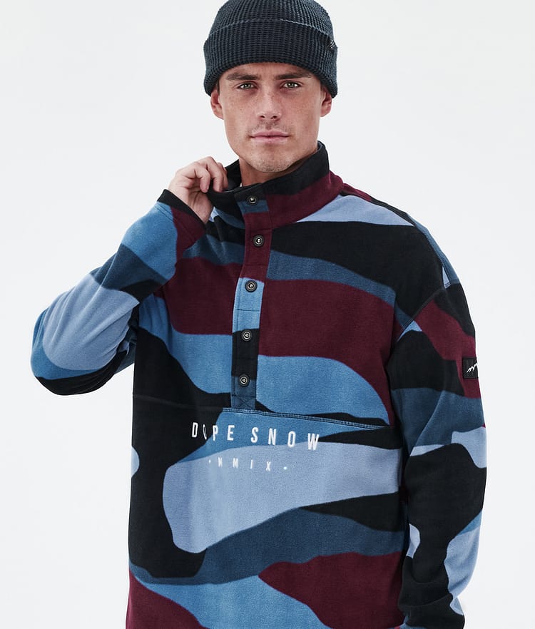 Dope Comfy Fleece Trui Heren Shards Burgundy Blue, Afbeelding 2 van 6