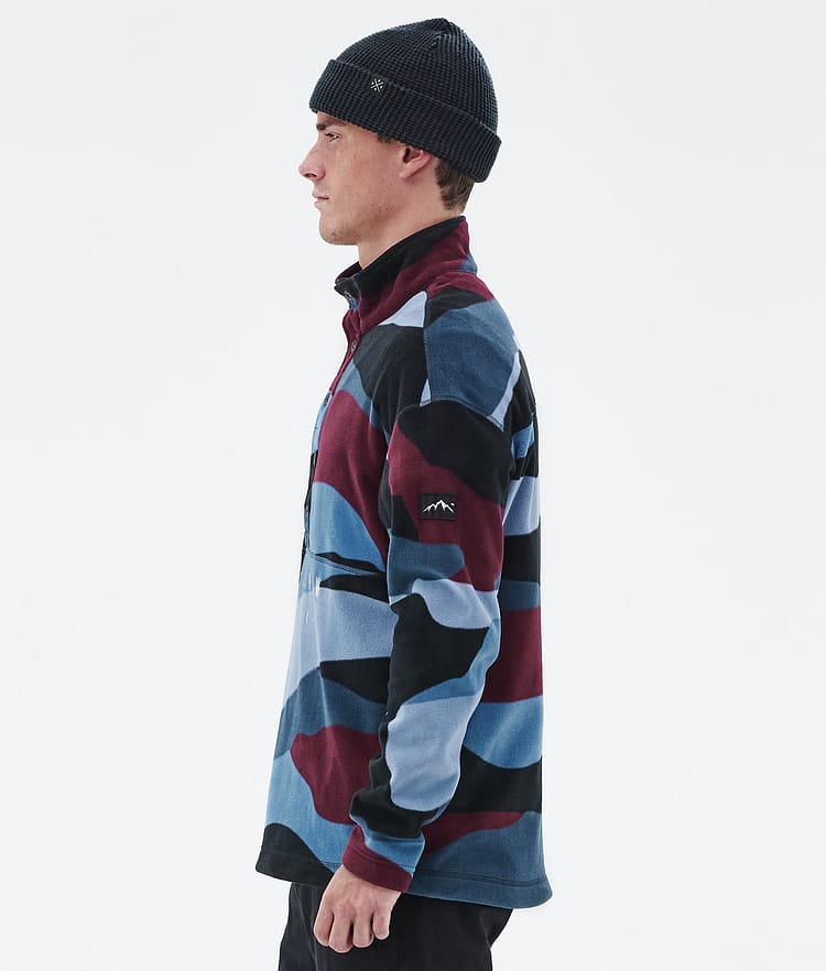 Dope Comfy Fleece Trui Heren Shards Burgundy Blue, Afbeelding 5 van 6