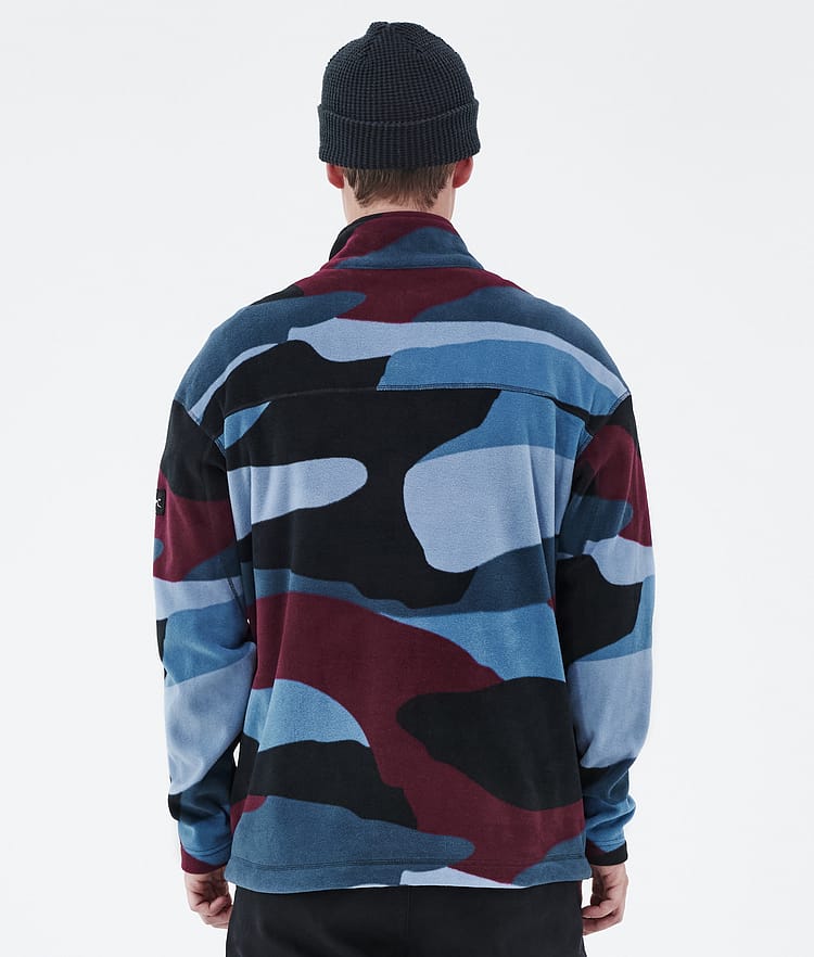 Dope Comfy Fleece Trui Heren Shards Burgundy Blue, Afbeelding 6 van 6