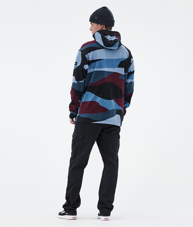 Dope Cozy II Fleece Hoodie Heren Shards Burgundy Blue, Afbeelding 4 van 7