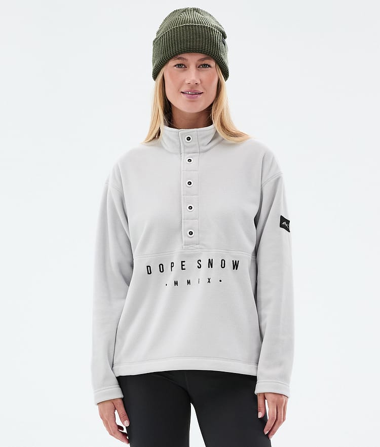 Dope Comfy W Fleece Trui Dames Light Grey Renewed, Afbeelding 1 van 6