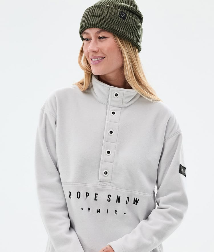 Dope Comfy W Fleece Trui Dames Light Grey Renewed, Afbeelding 2 van 6