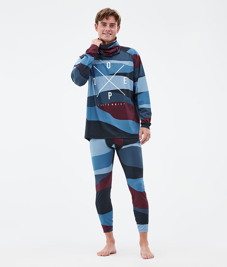 Dope Snuggle Basislaag Broek Heren 2X-Up Shards Burgundy Blue, Afbeelding 3 van 7