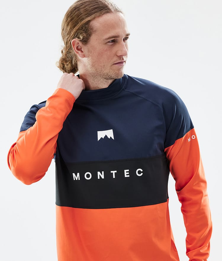 Montec Alpha Basislaag Top Heren Dark Blue/Black/Orange, Afbeelding 2 van 5