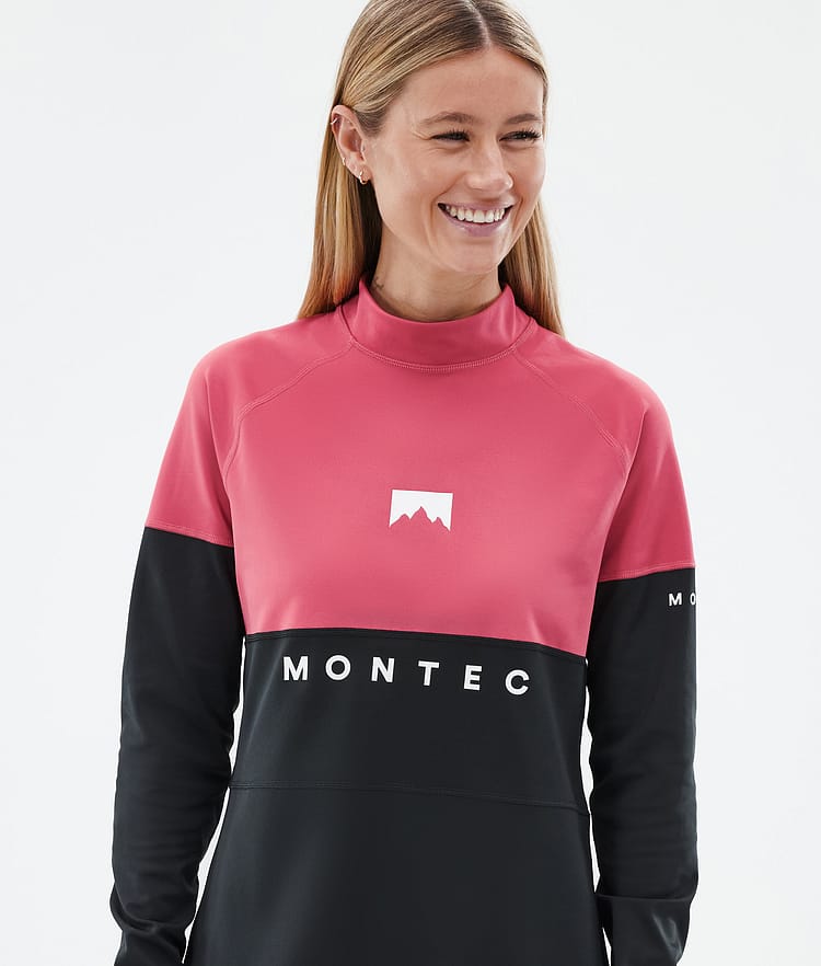 Montec Alpha W Maglia Termica Donna Light Red/Black, Immagine 2 di 5