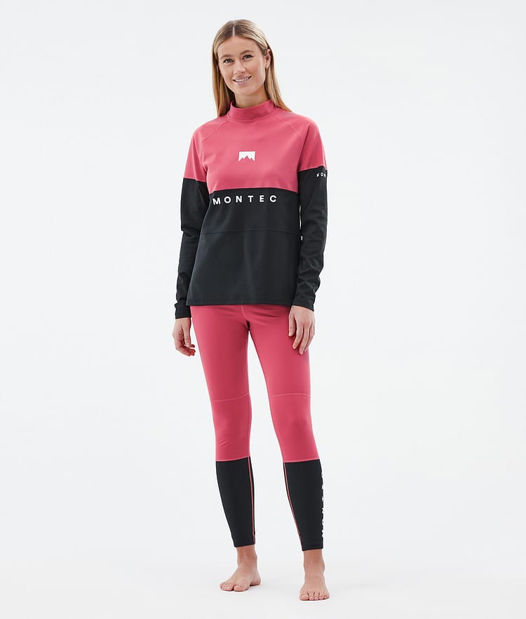 Montec Alpha W Maglia Termica Donna Light Red/Black, Immagine 3 di 5