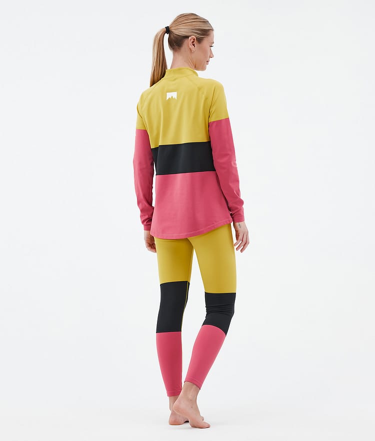 Montec Alpha W Pantaloni Termici Donna Yellow/Black/Light Red, Immagine 4 di 7