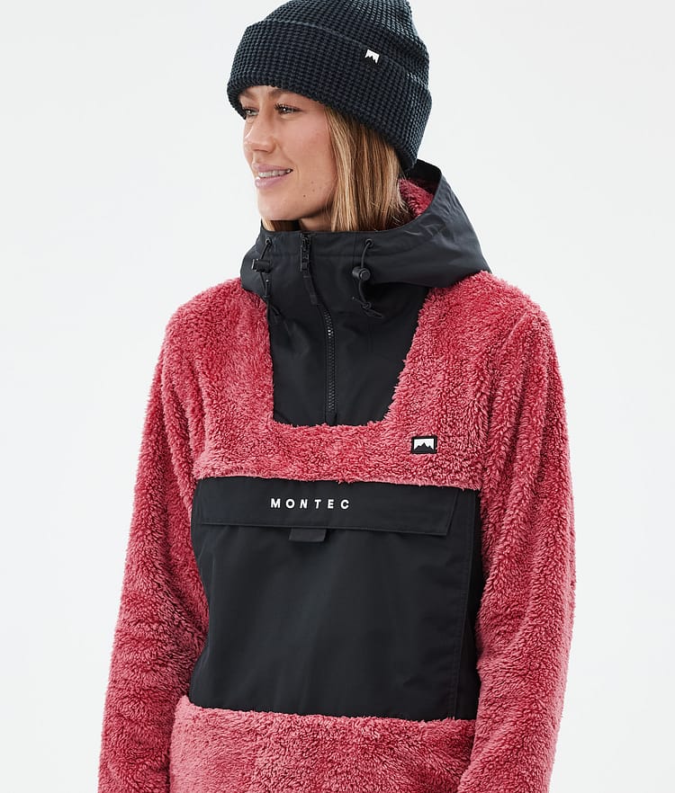 Montec Lima W Fleece Hoodie Dames Light Red/Black, Afbeelding 2 van 8