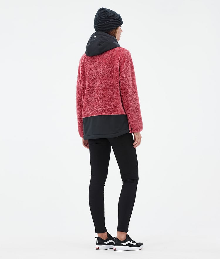 Montec Lima W Fleece Hoodie Dames Light Red/Black, Afbeelding 4 van 8
