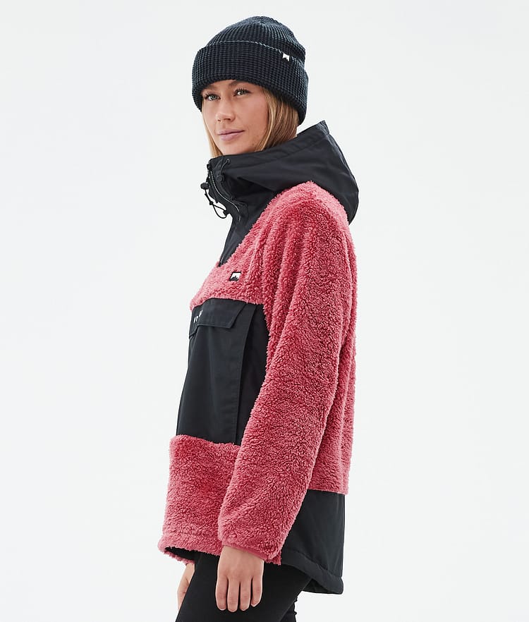 Montec Lima W Fleece Hoodie Dames Light Red/Black, Afbeelding 5 van 8