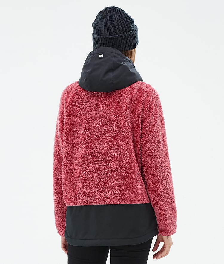 Montec Lima W Fleece Hoodie Dames Light Red/Black, Afbeelding 6 van 8