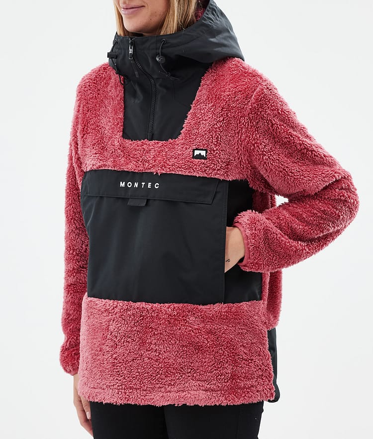 Montec Lima W Fleece Hoodie Dames Light Red/Black, Afbeelding 7 van 8