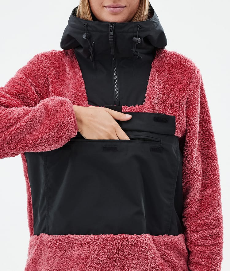 Montec Lima W Fleece Hoodie Dames Light Red/Black, Afbeelding 8 van 8