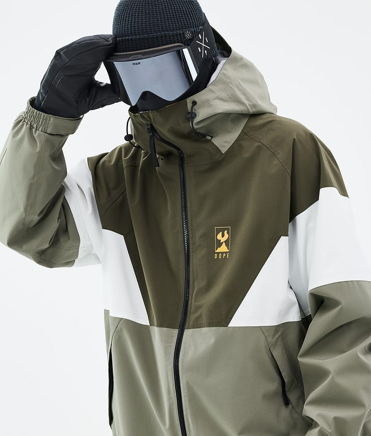 Dope JT Spartan Veste Snowboard Homme Olive Green/Whitish/Greenish, Image 2 sur 8