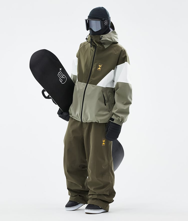 Dope JT Spartan Veste Snowboard Homme Olive Green/Whitish/Greenish, Image 3 sur 8