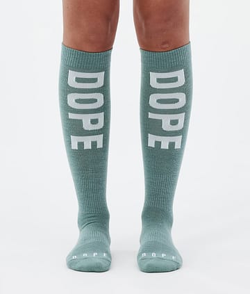 Dope Essential Ski Socks Faded Green