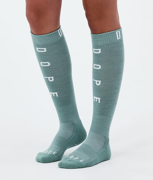Dope Essential Ski Socks Faded Green