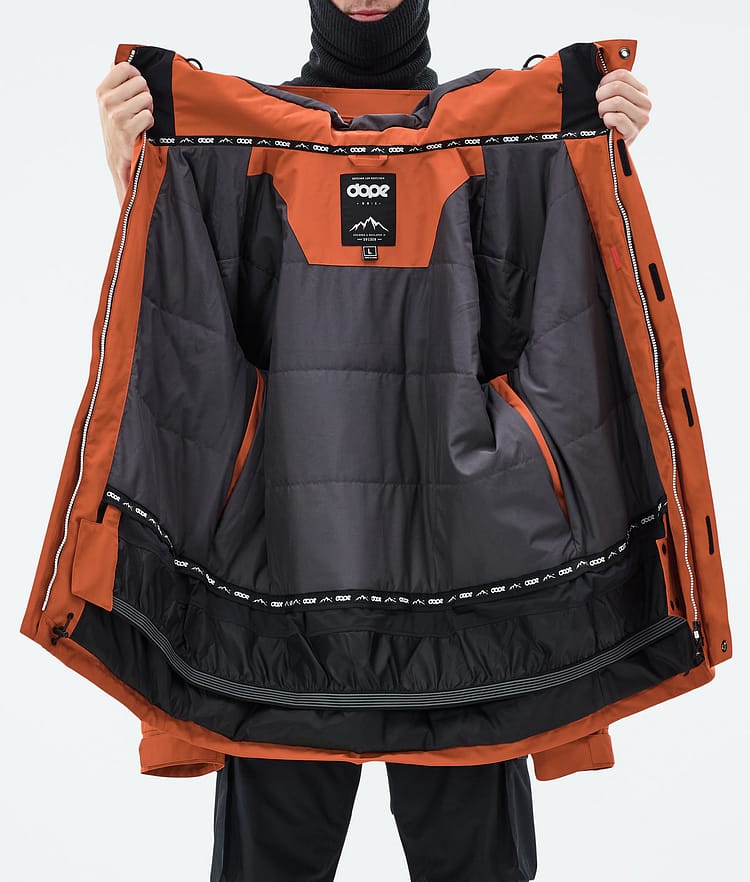 Dope Adept Ski Jacket Men Burned Orange, Image 9 of 9