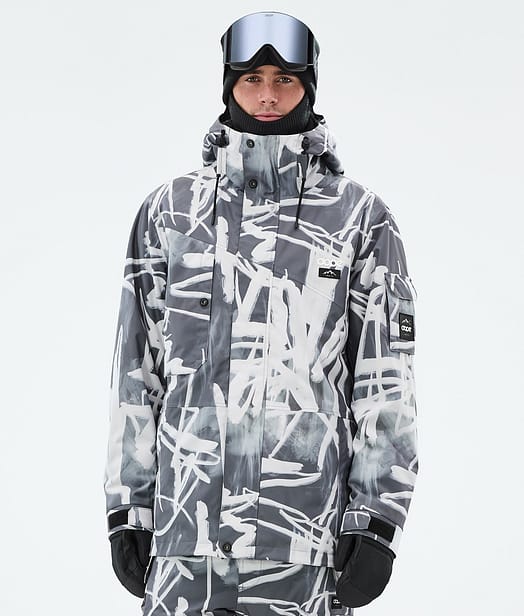 Dope Adept Ski Jacket Men Scribble Black