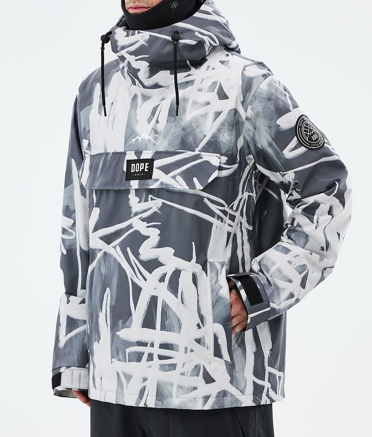 Dope Blizzard Snowboardjakke Herre Scribble Black, Billede 7 af 8