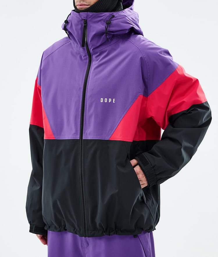Dope Spartan Lyžařská Bunda Pánské Sport Vivid Purple/Red/Black, Obrázek 7 z 8