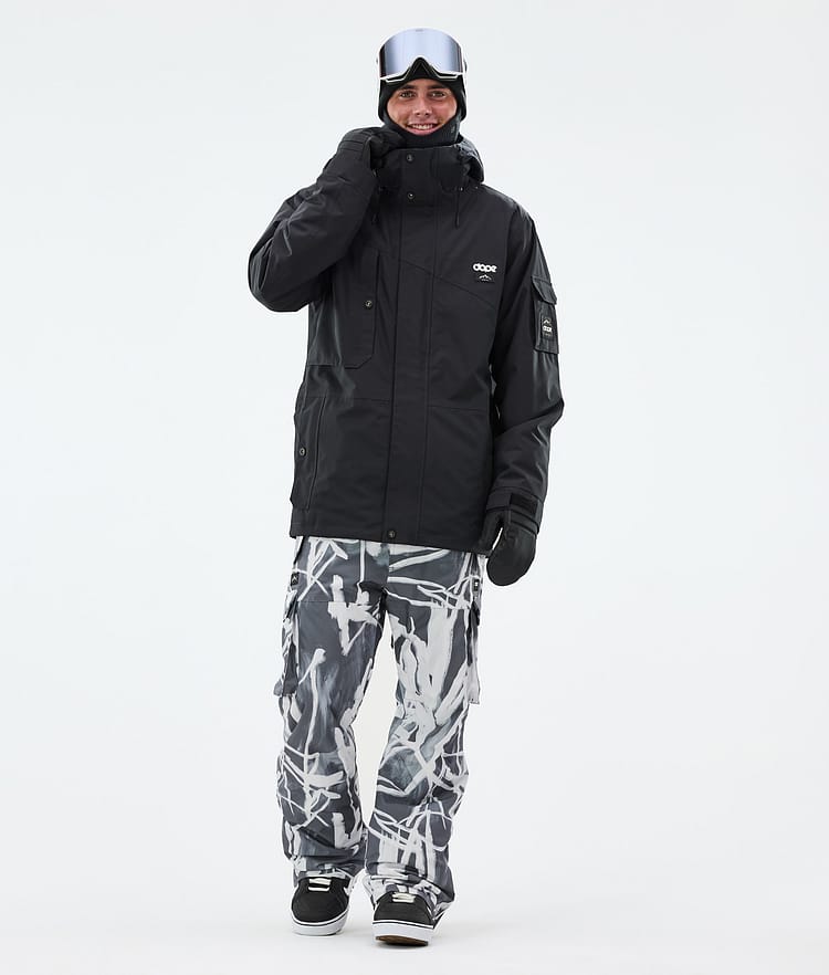 Dope Iconic Snowboard Pants Men Scribble Black, Image 2 of 7